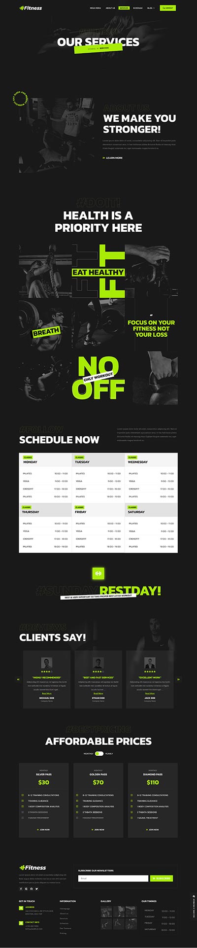 Creative Layout Pack Services Page