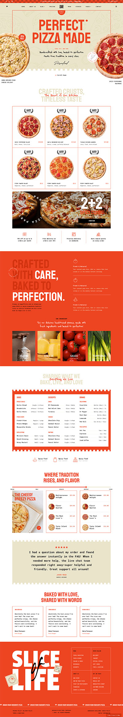 Pizzeria Layout Pack Homepage 