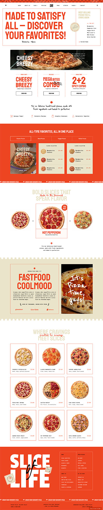 Pizzeria Layout Pack Services Page
