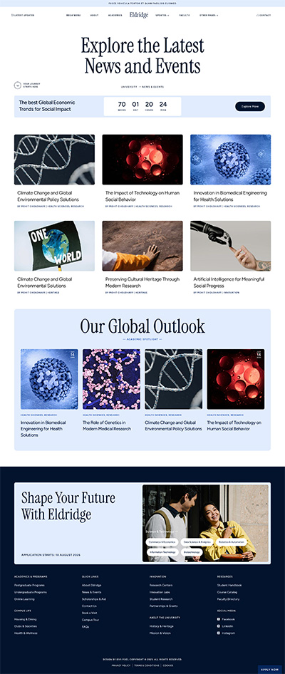 University Layout Pack News Page