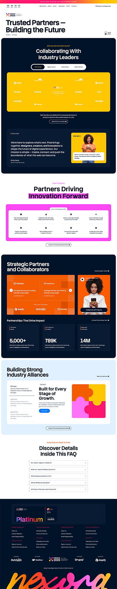 Event  Layout Pack Partners Page