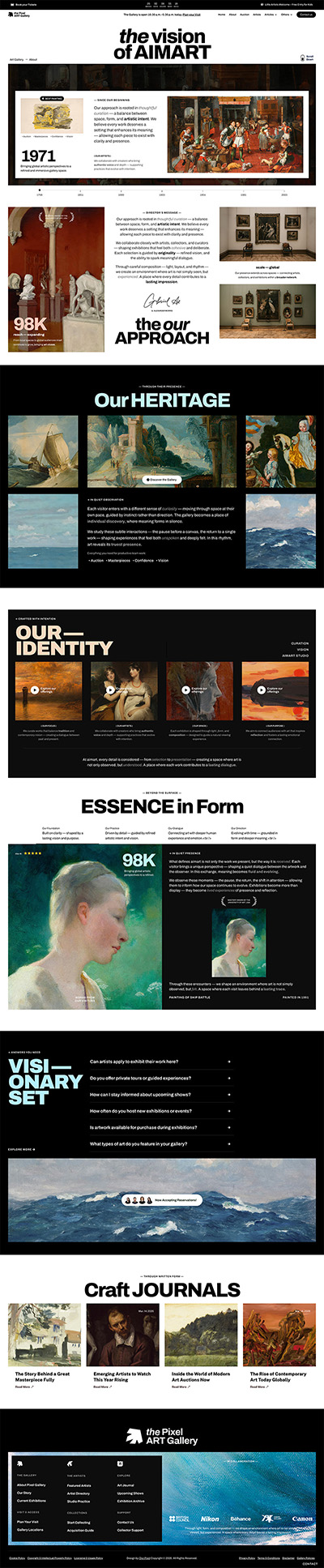 Art Gallery Layout Pack About us Page