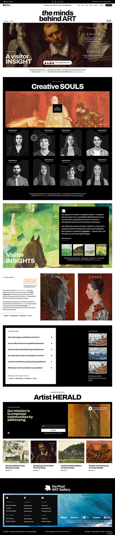 Art Gallery Layout Pack Artists Page