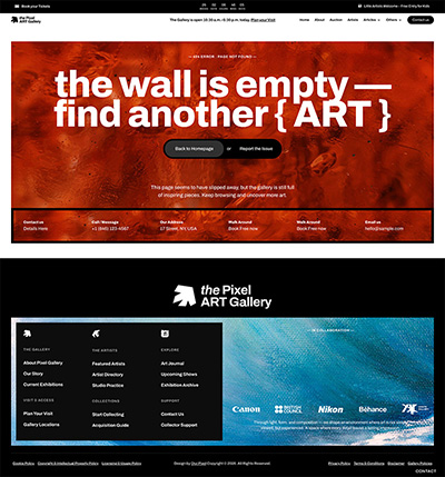 Art Gallery Layout Pack Error Page