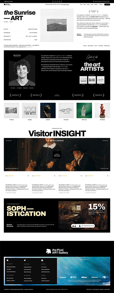 Art Gallery Layout Pack FAQ Page