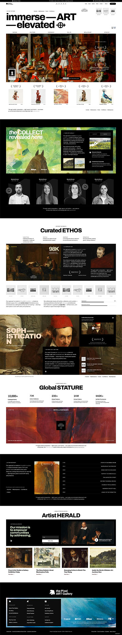 Art Gallery Layout Pack Homepage 